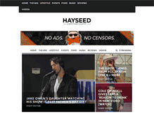 Tablet Screenshot of hayseedmagazine.com